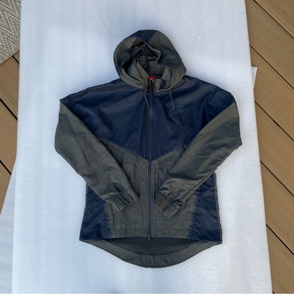 Nike Bonded Windrunner Women's Jacket size small (Obsidian/Anthracite-Obsidian) - Picture 2 of 10